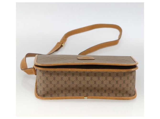 Gucci Borsa a Spalla Micro GG Supreme PVC Beige Oro 001 904 0915 Auth ka3456 D'oro - vista 5