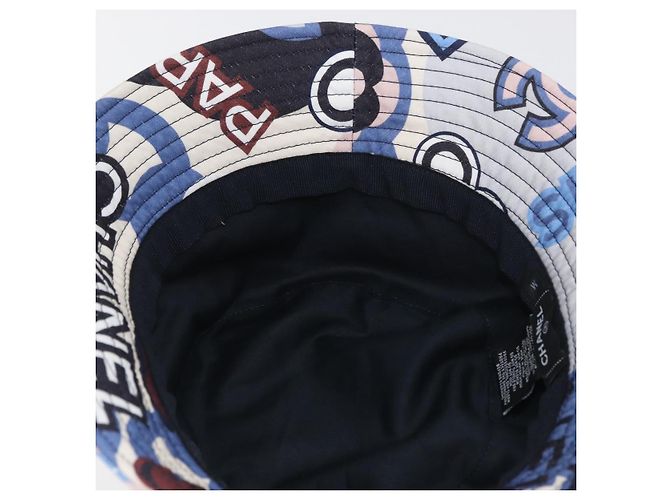 CHANEL Cappello in Cotone Bianco CC Auth YKZ930M - vista 11