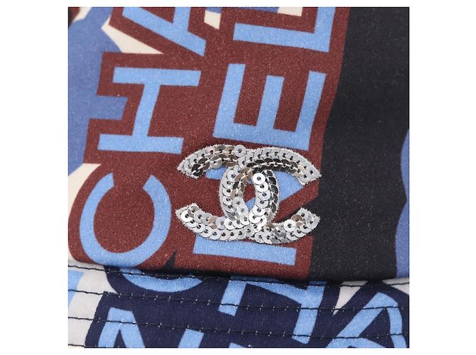 CHANEL Cappello in Cotone Bianco CC Auth YKZ930M - vista 6