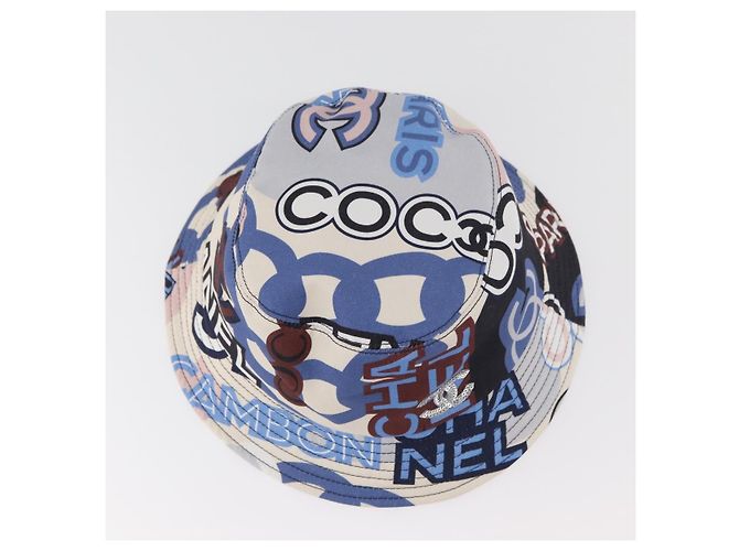 CHANEL Cappello in Cotone Bianco CC Auth YKZ930M - vista 7
