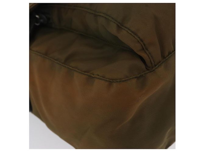 Borsa a Spalla PRADA Nylon Khaki Argento Autentica 174613 Cachi - vista 14