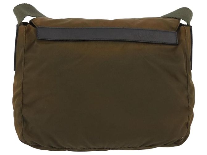 Borsa a Spalla PRADA Nylon Khaki Argento Autentica 174613 Cachi - vista 2