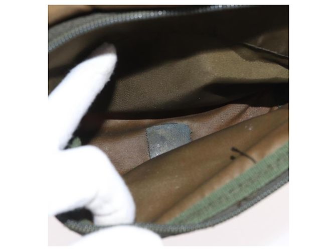 Borsa a Spalla PRADA Nylon Khaki Argento Autentica 174613 Cachi - vista 24