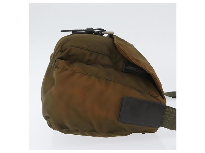 Borsa a Spalla PRADA Nylon Khaki Argento Autentica 174613 Cachi - vista 3