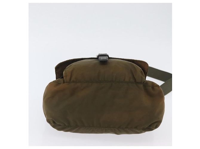 Borsa a Spalla PRADA Nylon Khaki Argento Autentica 174613 Cachi - vista 5