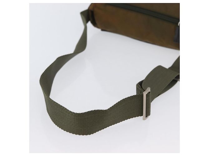Borsa a Spalla PRADA Nylon Khaki Argento Autentica 174613 Cachi - vista 7