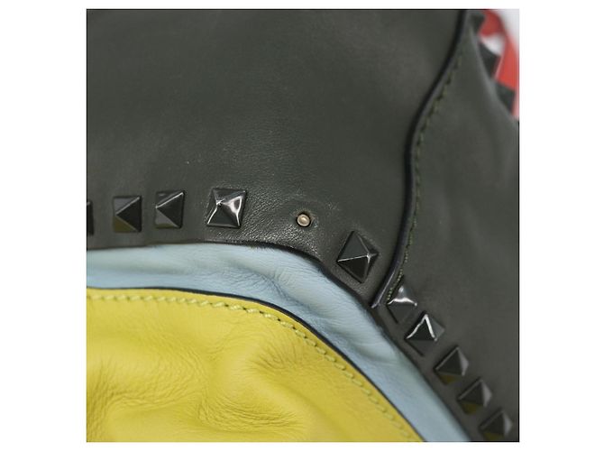 VALENTINO Backpack Leather Light Blue Gold Auth bs34124 Golden - view 10