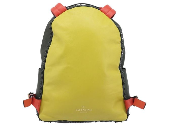 VALENTINO Backpack Leather Light Blue Gold Auth bs34124 Golden - view 2