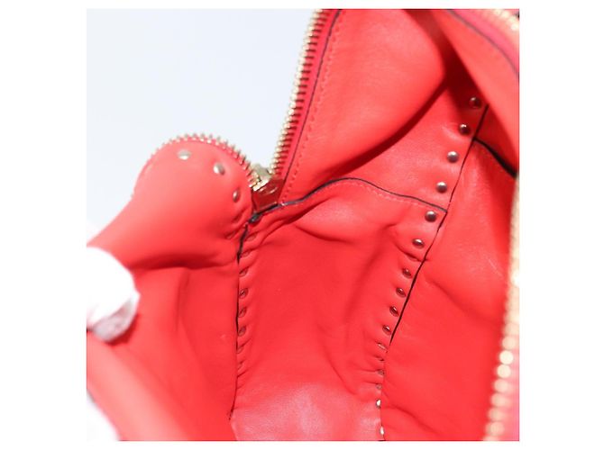 VALENTINO Backpack Leather Light Blue Gold Auth bs34124 Golden - view 22
