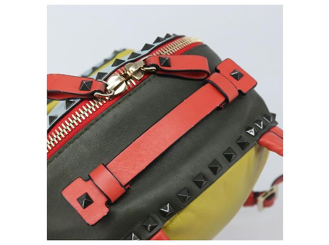 VALENTINO Backpack Leather Light Blue Gold Auth bs34124 Golden - view 7