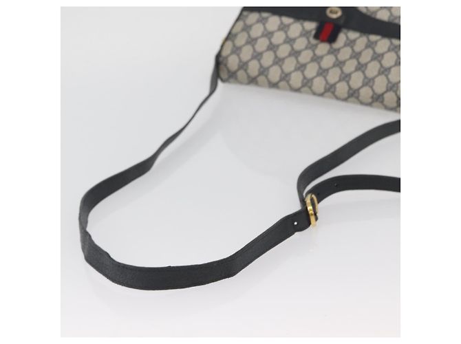 Gucci Borsa GG Supreme Sherry Line in PVC Blu Navy Oro Rosso 904 02 084 Auth SW2212 D'oro - vista 7