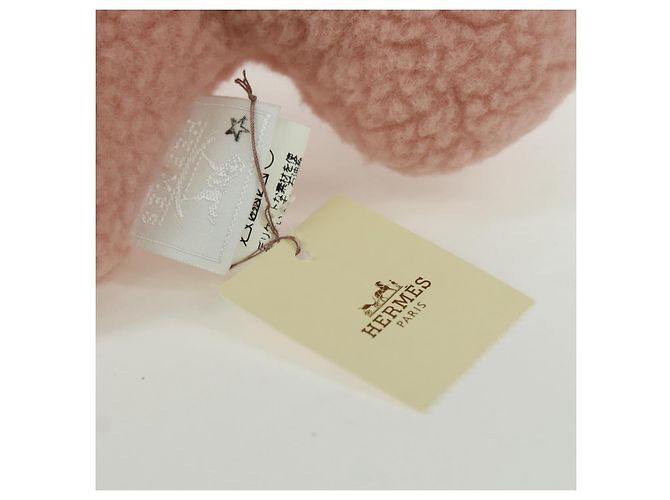 Hermès HERMES Set di 2 Sonagli in Lana Rosa Auth BAZ824M - vista 9