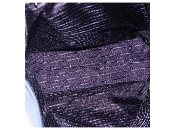 PRADA Tote Bag aus Nylon und Leder hellblau silber authentisch 174547 - Ansicht 11