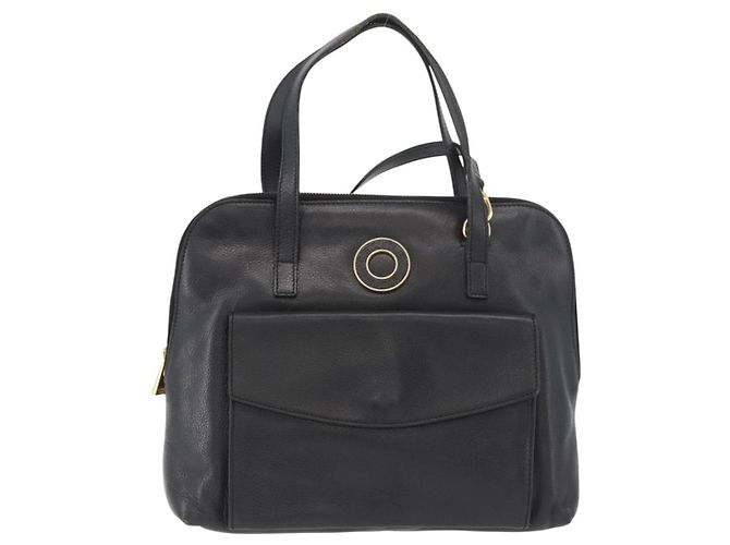 Céline Borsa a mano CELINE Circle in pelle 2 in 1 nera e oro Auth YKZ085 Nero D'oro - vista 13