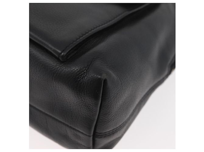 Céline Borsa a mano CELINE Circle in pelle 2 in 1 nera e oro Auth YKZ085 Nero D'oro - vista 16