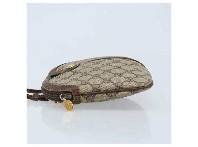 Borsa Sherry Line GG Supreme Web di GUCCI in PVC Beige e Oro 904 02 047 Auth ka3455 D'oro - Ansicht 4