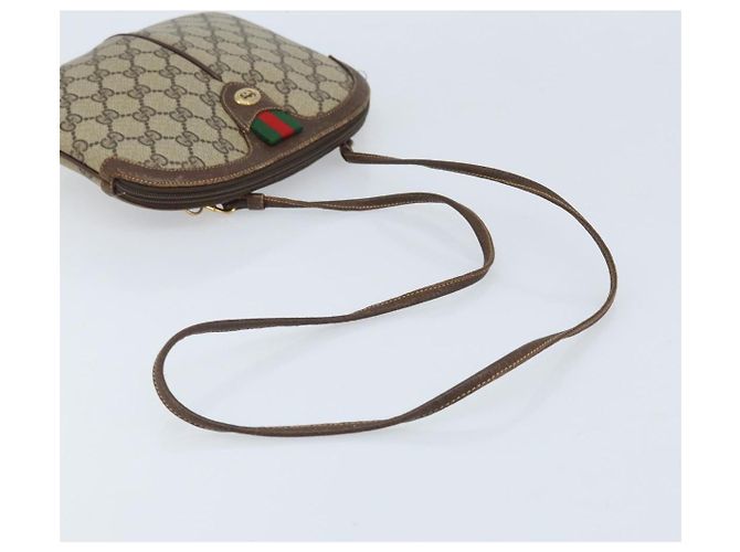 Borsa Sherry Line GG Supreme Web di GUCCI in PVC Beige e Oro 904 02 047 Auth ka3455 D'oro - Ansicht 7