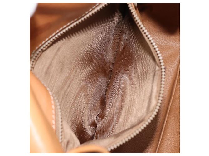 Céline Borsa a Spalla CELINE Macadam Canvas Stella in Pelle PVC Marrone Oro Auth BAZ619A D'oro - vista 11