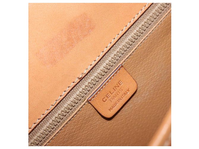 Céline Borsa a Spalla CELINE Macadam Canvas Stella in Pelle PVC Marrone Oro Auth BAZ619A D'oro - vista 19