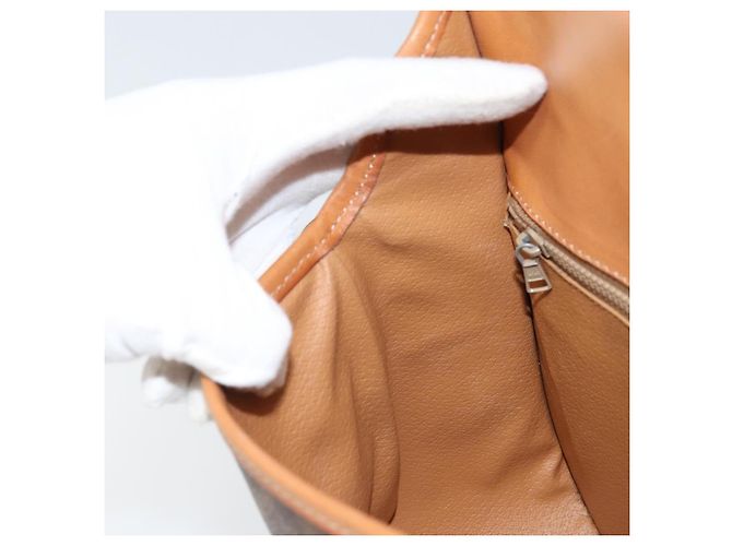 Céline Borsa a Spalla CELINE Macadam Canvas Stella in Pelle PVC Marrone Oro Auth BAZ619A D'oro - vista 21