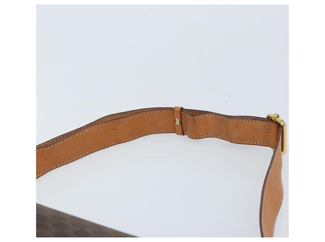 Céline Borsa a Spalla CELINE Macadam Canvas Stella in Pelle PVC Marrone Oro Auth BAZ619A D'oro - vista 8