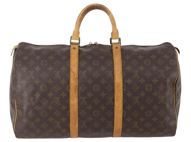 LOUIS VUITTON Borsa Boston Monogram Keepall 50 M41426 Auth LV YKZ016 Monogramma - vista 2