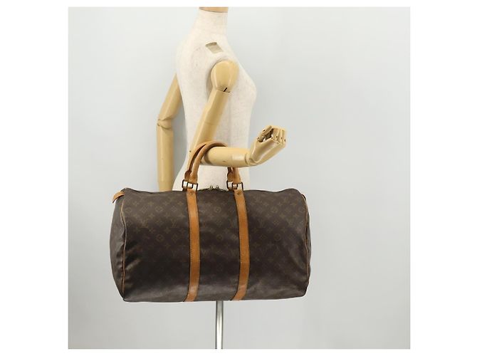 LOUIS VUITTON Borsa Boston Monogram Keepall 50 M41426 Auth LV YKZ016 Monogramma - vista 22