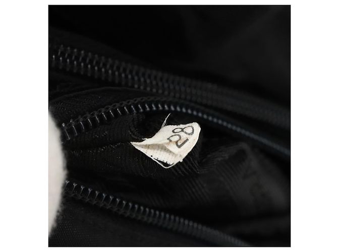 PRADA Borsa a mano in nylon nero argento Auth bs34251 - vista 12