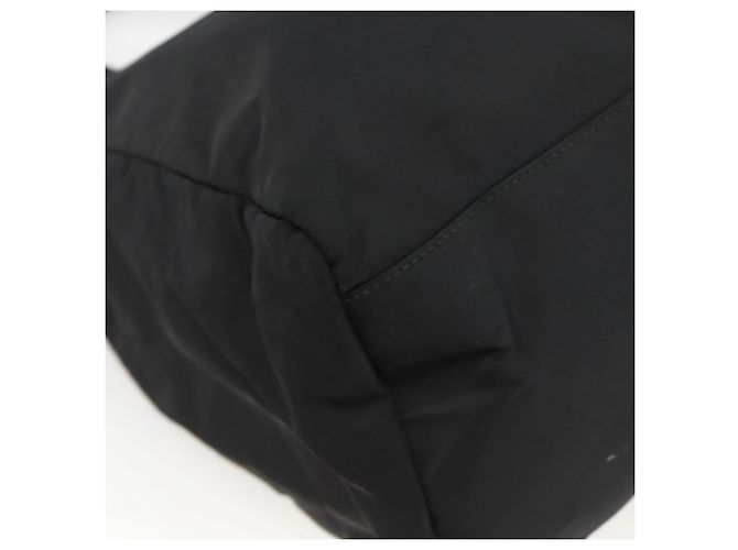 PRADA Borsa a mano in nylon nero argento Auth bs34251 - vista 14