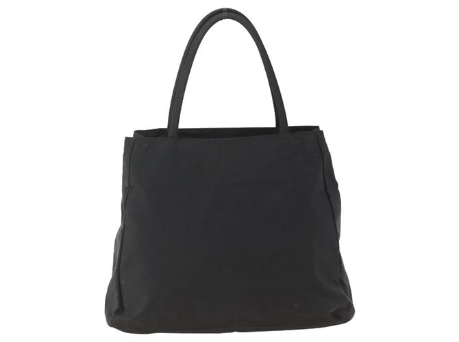 PRADA Borsa a mano in nylon nero argento Auth bs34251 - vista 2