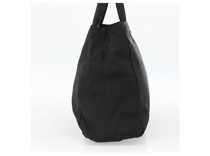 PRADA Borsa a mano in nylon nero argento Auth bs34251 - vista 3