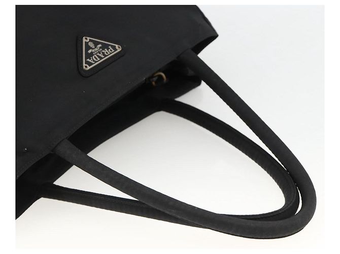 PRADA Borsa a mano in nylon nero argento Auth bs34251 - vista 7