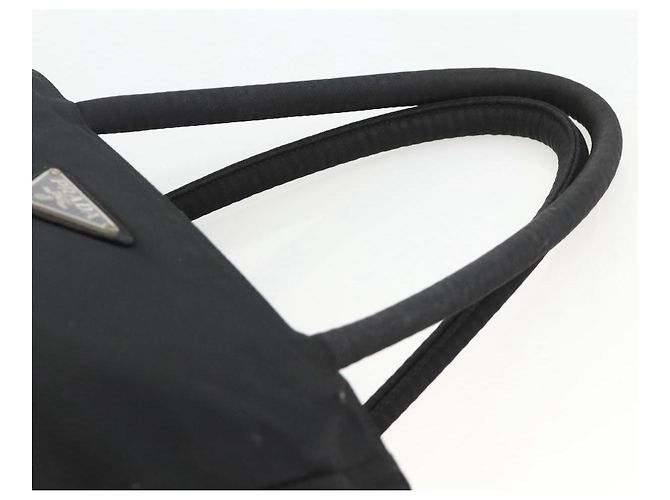 PRADA Borsa a mano in nylon nero argento Auth bs34251 - vista 8