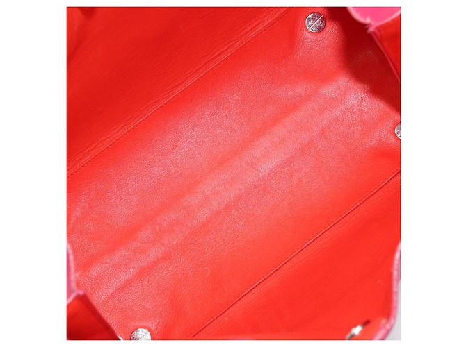Borsa Tote in pelle rosa argento Christian Dior Auth BAZ635A - vista 11