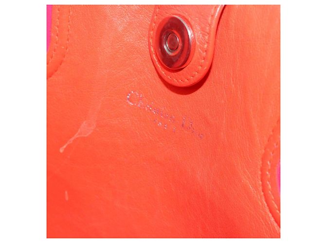 Borsa Tote in pelle rosa argento Christian Dior Auth BAZ635A - vista 12