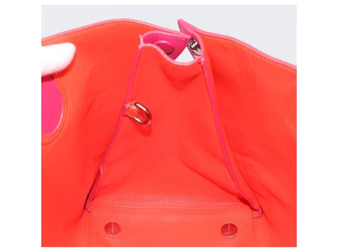 Borsa Tote in pelle rosa argento Christian Dior Auth BAZ635A - vista 17