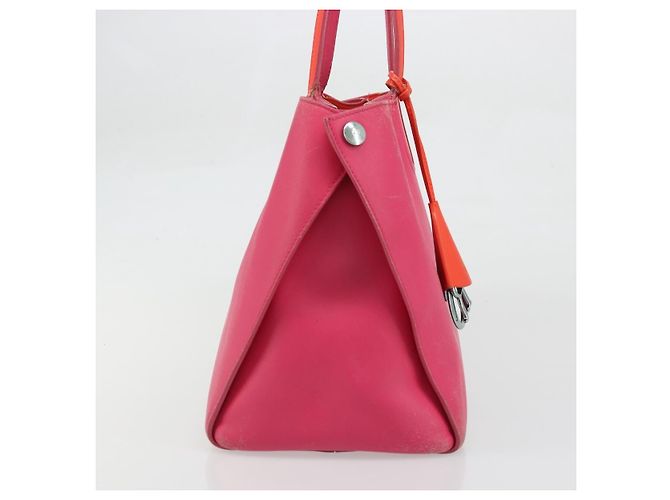 Borsa Tote in pelle rosa argento Christian Dior Auth BAZ635A - vista 3
