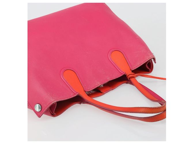 Borsa Tote in pelle rosa argento Christian Dior Auth BAZ635A - vista 6
