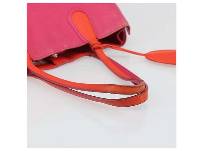 Borsa Tote in pelle rosa argento Christian Dior Auth BAZ635A - vista 7