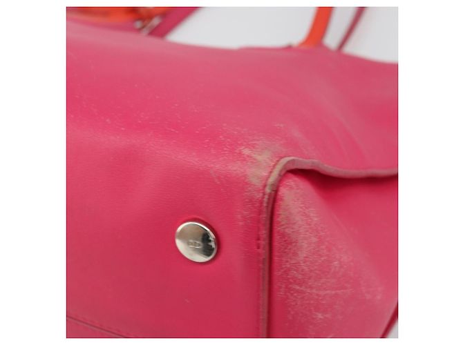 Borsa Tote in pelle rosa argento Christian Dior Auth BAZ635A - vista 9