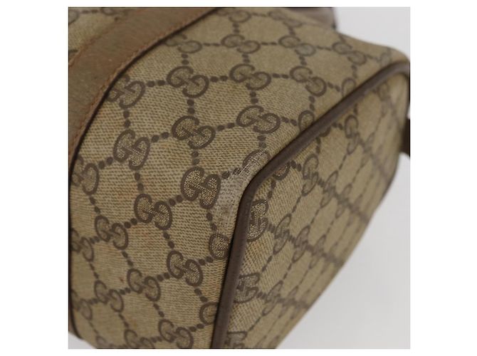 Borsa Boston in PVC beige e oro della linea Sherry GG Supreme di GUCCI 40 02 006 Auth BAZ553 D'oro - vista 14