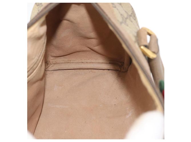 Borsa Boston in PVC beige e oro della linea Sherry GG Supreme di GUCCI 40 02 006 Auth BAZ553 D'oro - vista 19