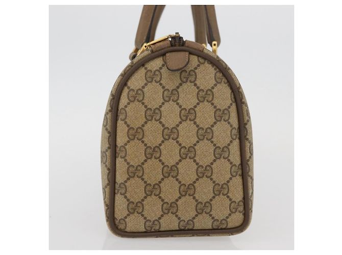 Borsa Boston in PVC beige e oro della linea Sherry GG Supreme di GUCCI 40 02 006 Auth BAZ553 D'oro - vista 4