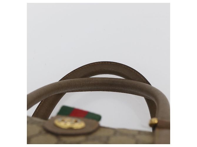 Borsa Boston in PVC beige e oro della linea Sherry GG Supreme di GUCCI 40 02 006 Auth BAZ553 D'oro - vista 8