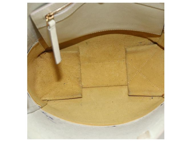 Céline Bolso de Mano CELINE de Cuero 2 en 1 Beige Dorado Auth ka3526 - vista 11