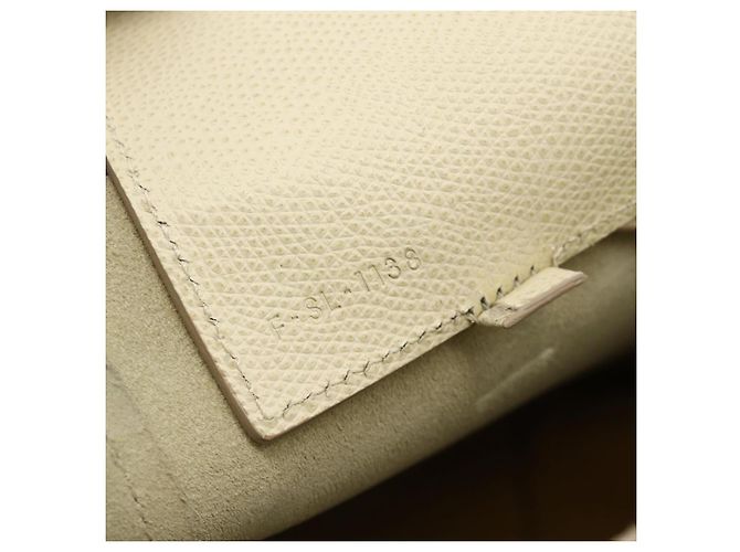 Céline Bolso de Mano CELINE de Cuero 2 en 1 Beige Dorado Auth ka3526 - vista 12