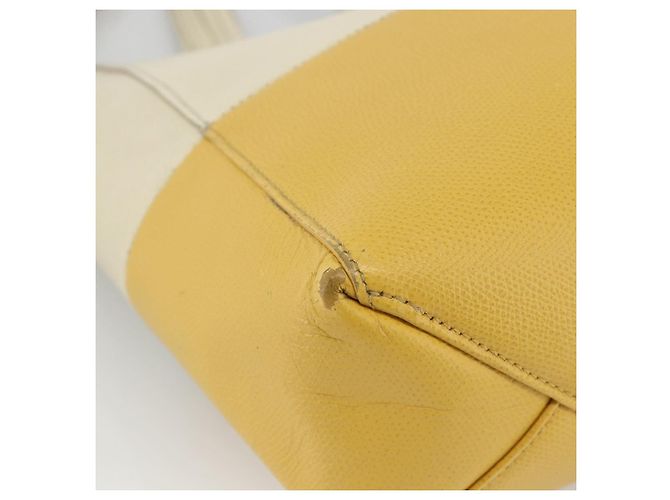 Céline Bolso de Mano CELINE de Cuero 2 en 1 Beige Dorado Auth ka3526 - vista 15