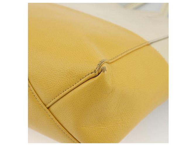 Céline Bolso de Mano CELINE de Cuero 2 en 1 Beige Dorado Auth ka3526 - vista 16
