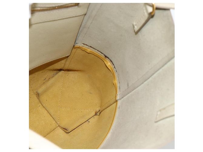 Céline Bolso de Mano CELINE de Cuero 2 en 1 Beige Dorado Auth ka3526 - vista 19