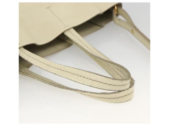 Céline Bolso de Mano CELINE de Cuero 2 en 1 Beige Dorado Auth ka3526 - vista 7
